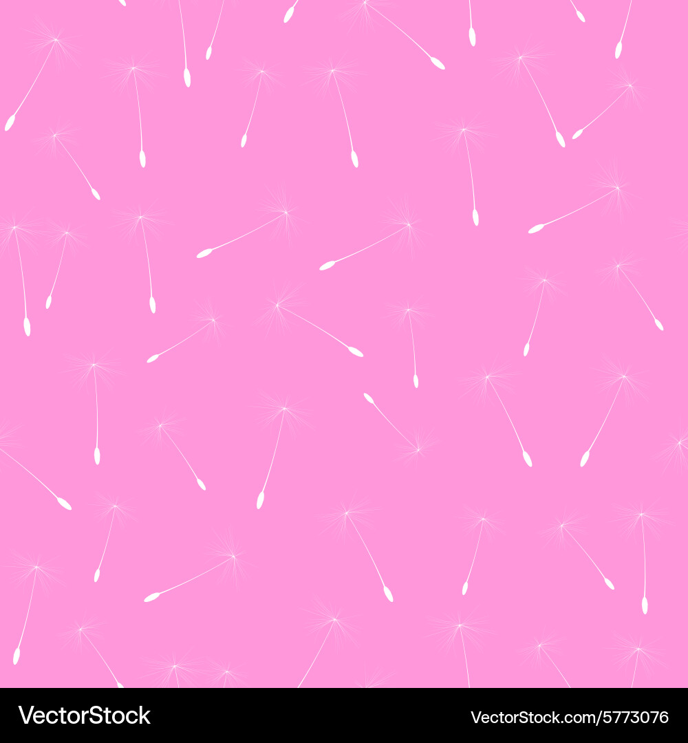 Abstract dandelion seed seamless pattern vector image
