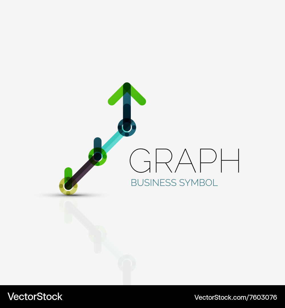Abstract logo idea linear chart or graph Vector Image