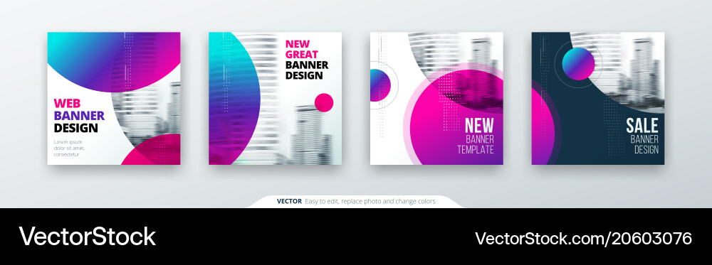 Abstract square background concept with circle Vector Image