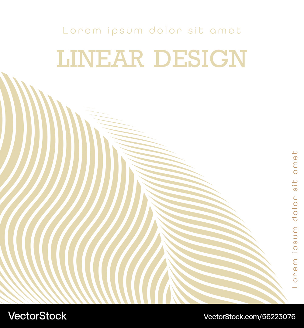 Dynamic wave wavy lines design linear vector image