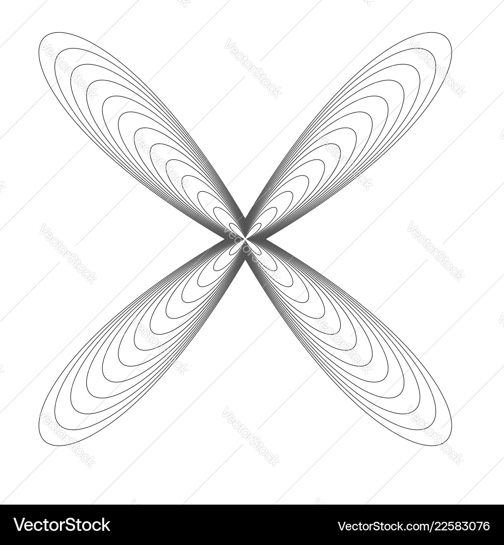 Geometric radial element abstract motif distorted Geometric radial element abstract motif distorted vector image