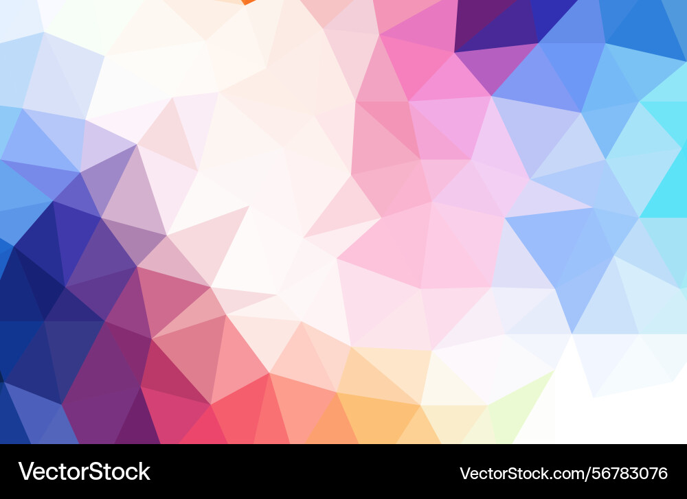 Geometric triangle mosaic gradient background vector image