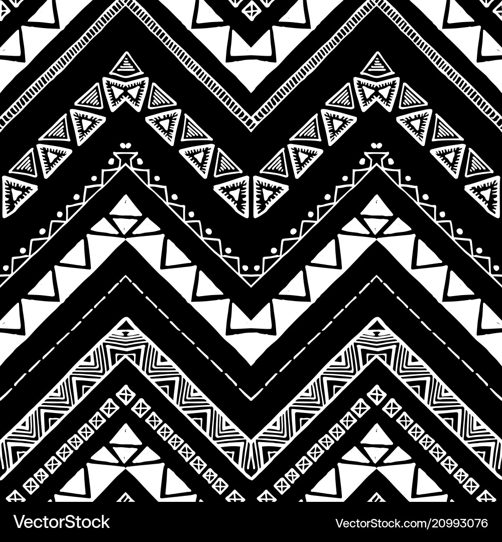 Hand drawn pattern zigzag and stripe line Hand drawn pattern zigzag and stripe line vector image