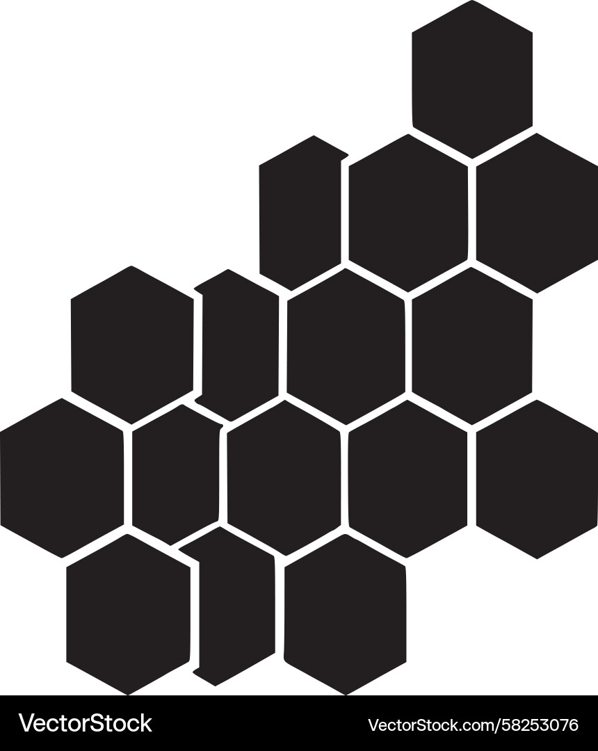Hexagonal Grid Pattern Vector Image