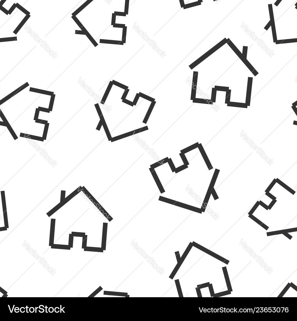 House building icon seamless pattern background Vector Image