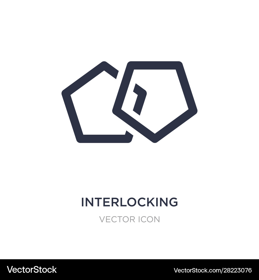 Interlocking Icon - Connection & Integration vector image
