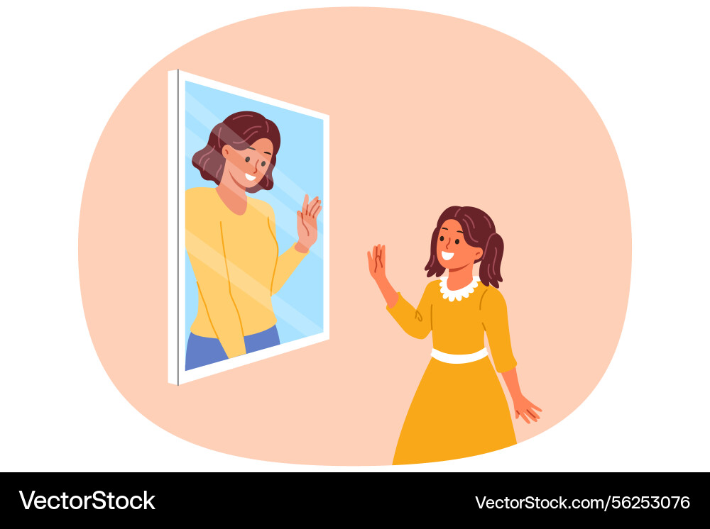 Mental connection between generations in form Mental connection between generations in form vector image