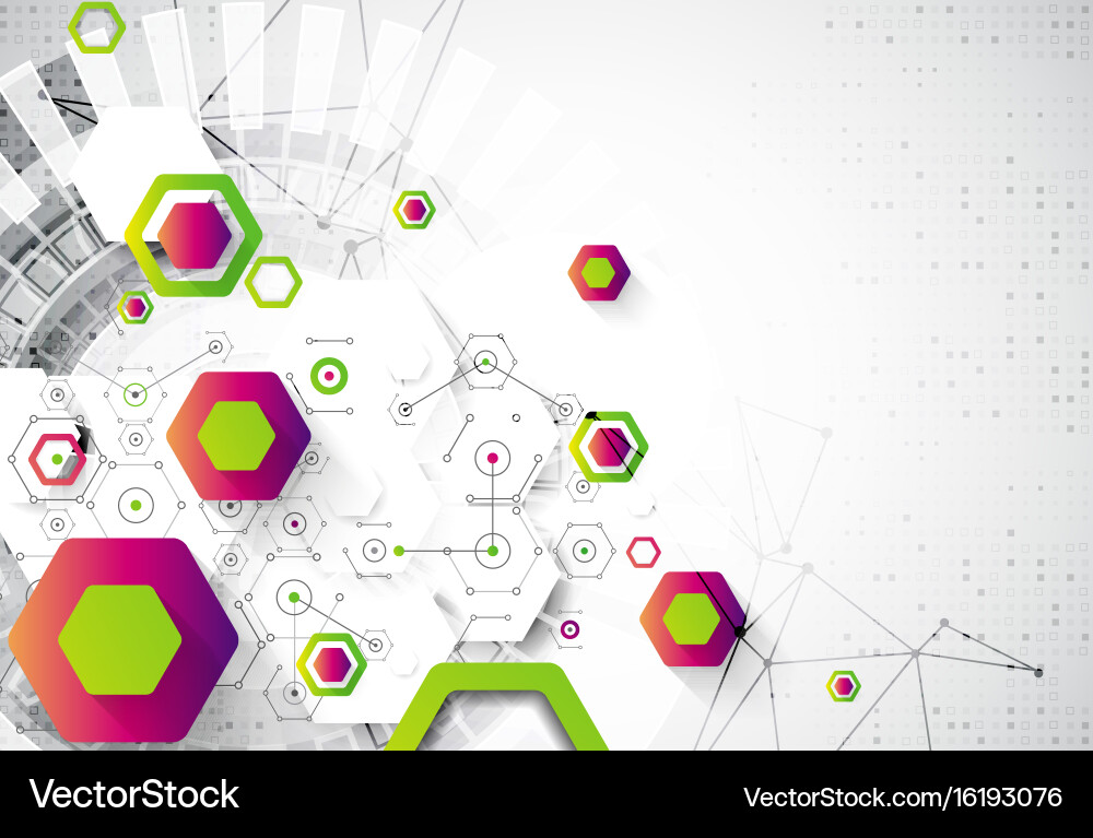 Modern Science Network Background vector image
