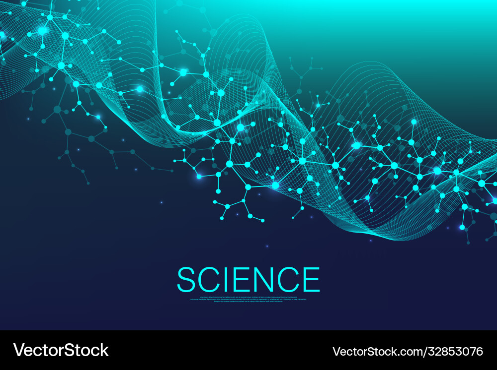 Molecular structure background science template Molecular structure background science template vector image