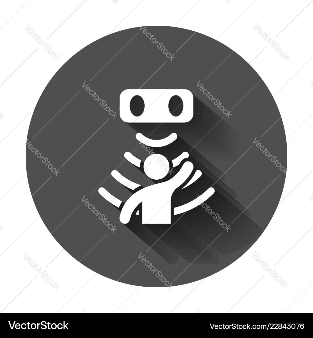 Motion sensor icon in flat style waves vector image