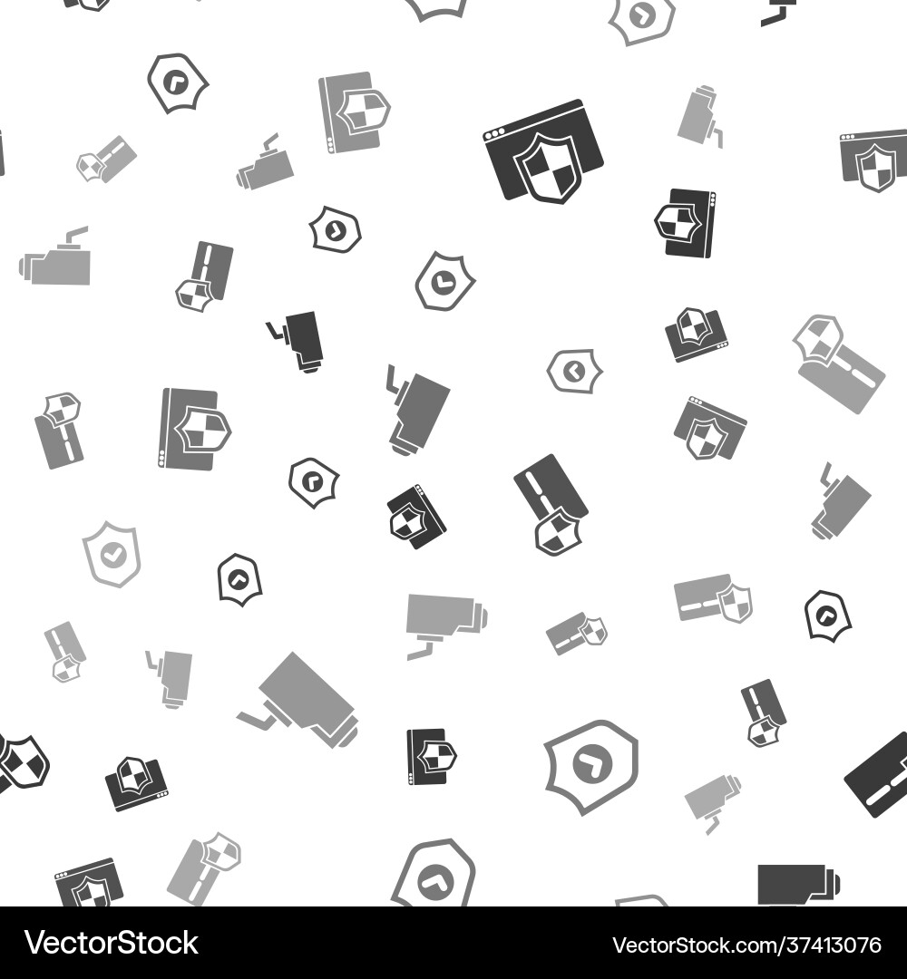 Set browser with shield check mark credit Set browser with shield check mark credit Vector Image