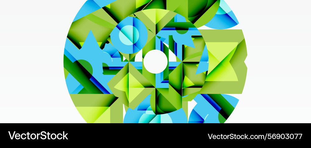 Abstract geometric design circular pattern Vector Image