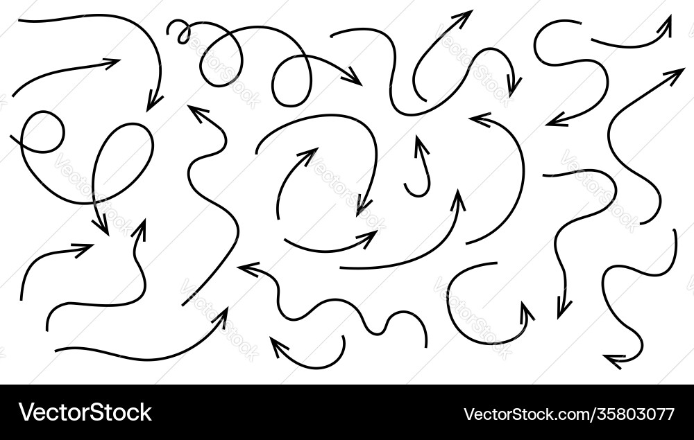 Arrow line down up set pattern black and white Arrow line down up set pattern black and white vector image