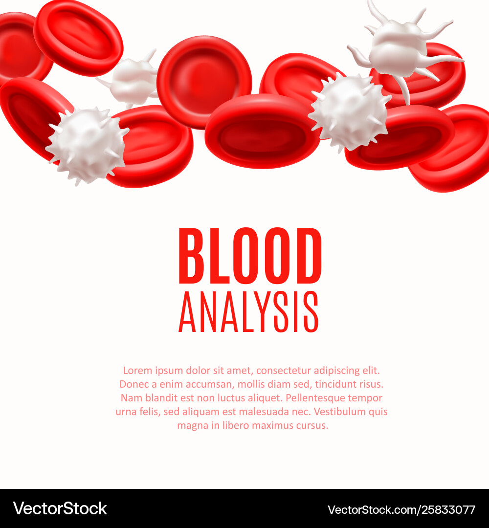 Blood analysis concept with cells Blood analysis concept with cells vector image