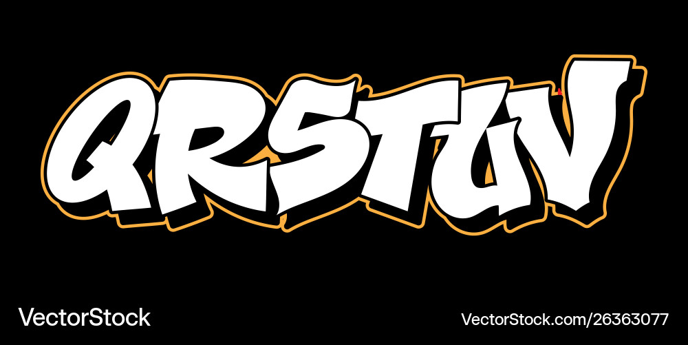 Bold Graffiti Lettering Art vector image