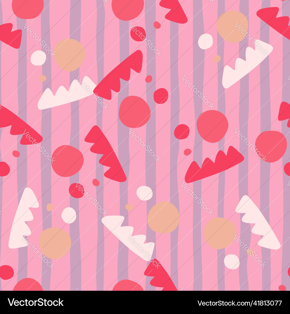 Creative shape seamless pattern various Vector Image