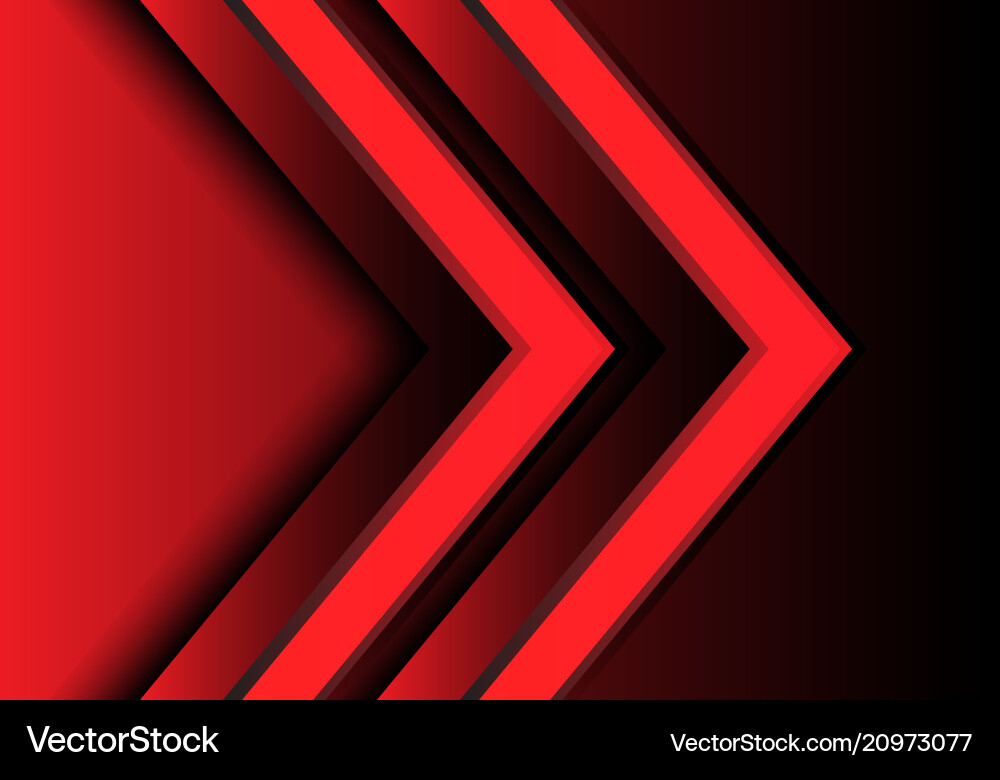 Dynamic Red Arrow Directional Pattern Vector Image