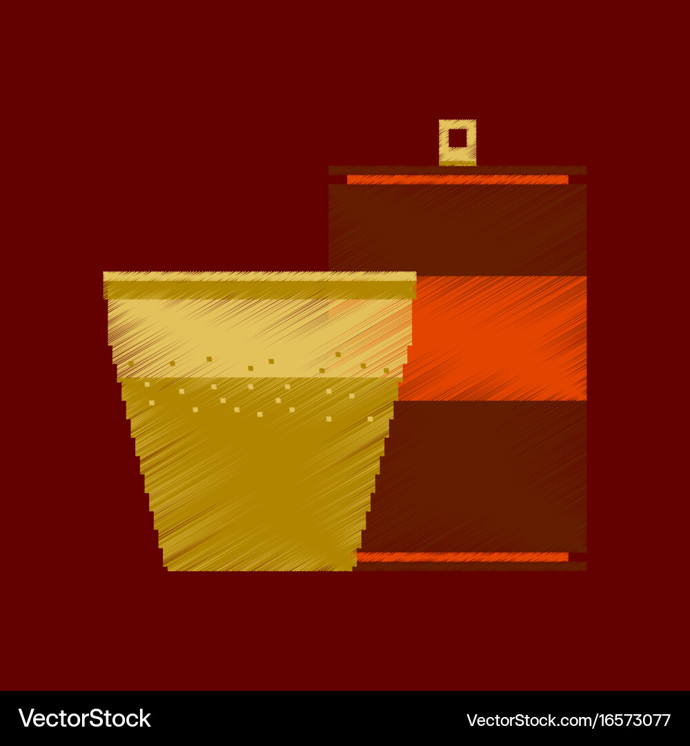 Flat shading style icon pixel can of soda vector image
