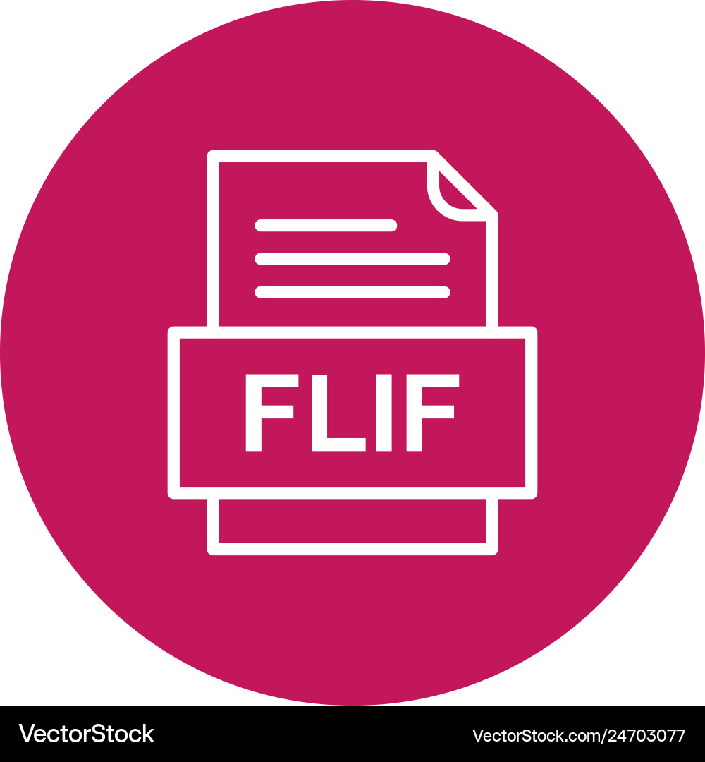 Flif file document icon vector image