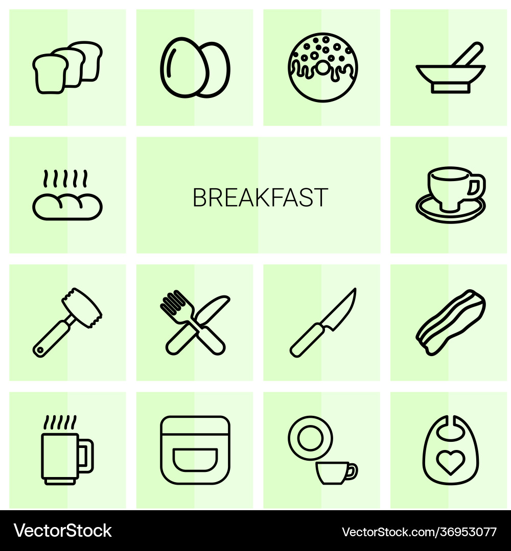 Frühstück Icons Frühstück Icons vektorbild