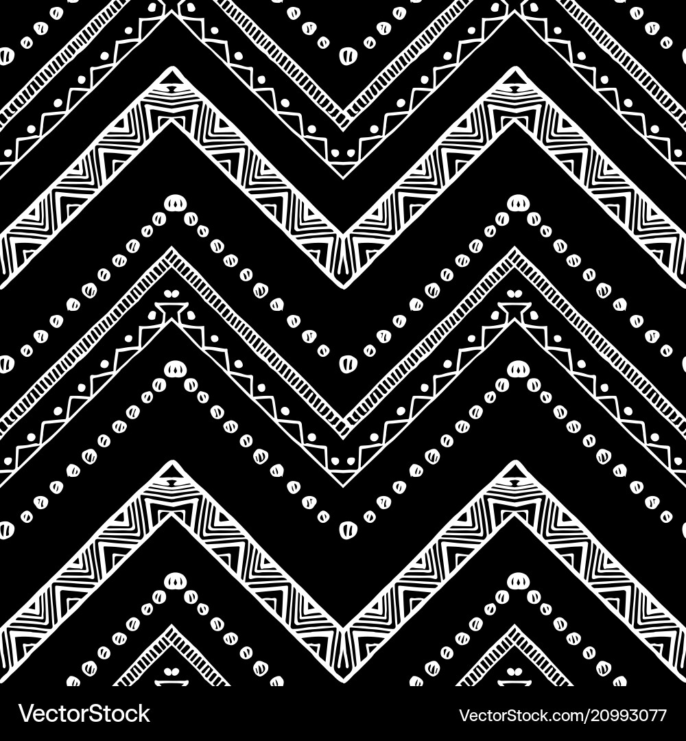 Hand drawn pattern zigzag and stripe line Hand drawn pattern zigzag and stripe line vector image
