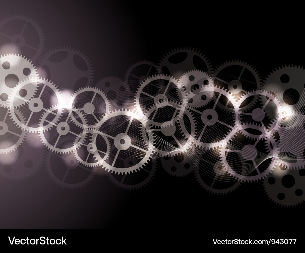 Metallic Gears Background vector image