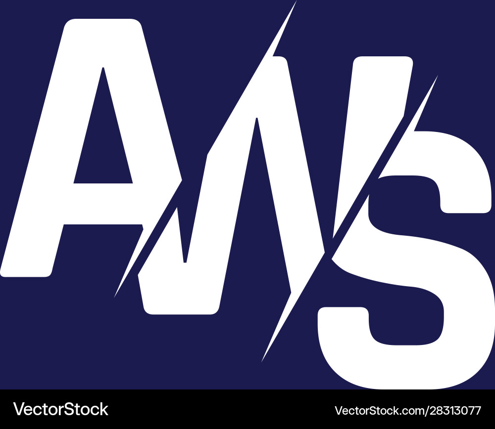 Monogram letters initial logo design aws vector image