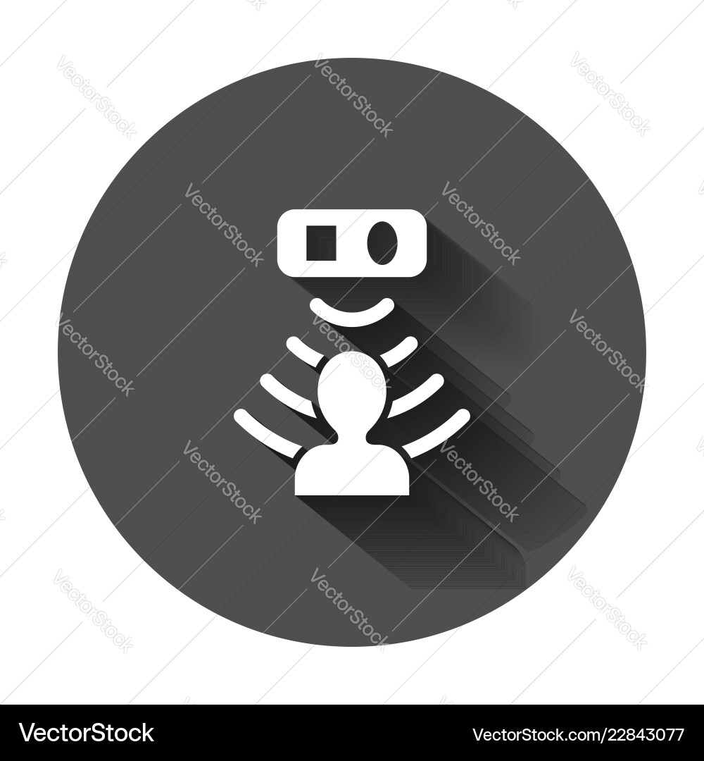 Motion sensor icon in flat style waves Motion sensor icon in flat style waves vector image