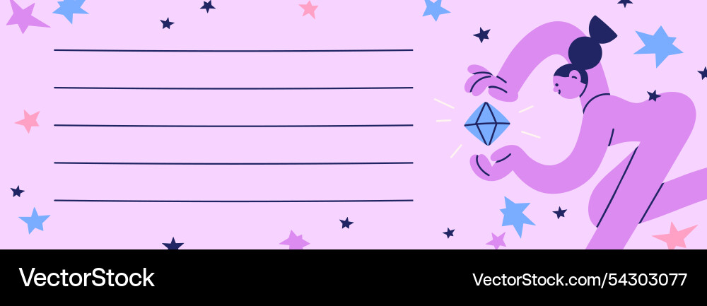 Notepad page design template with blank lines Notepad page design template with blank lines vector image