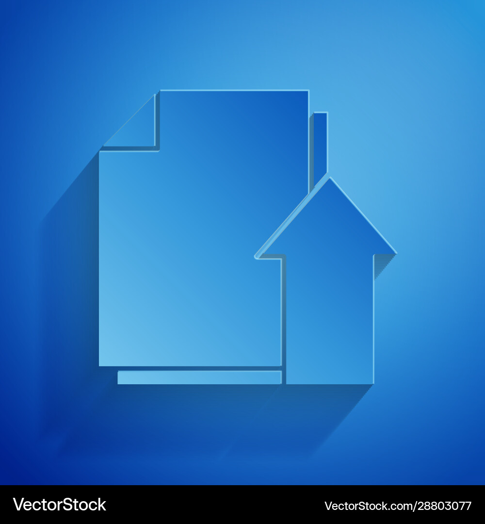 Paper cut upload file document icon isolated Paper cut upload file document icon isolated vector image