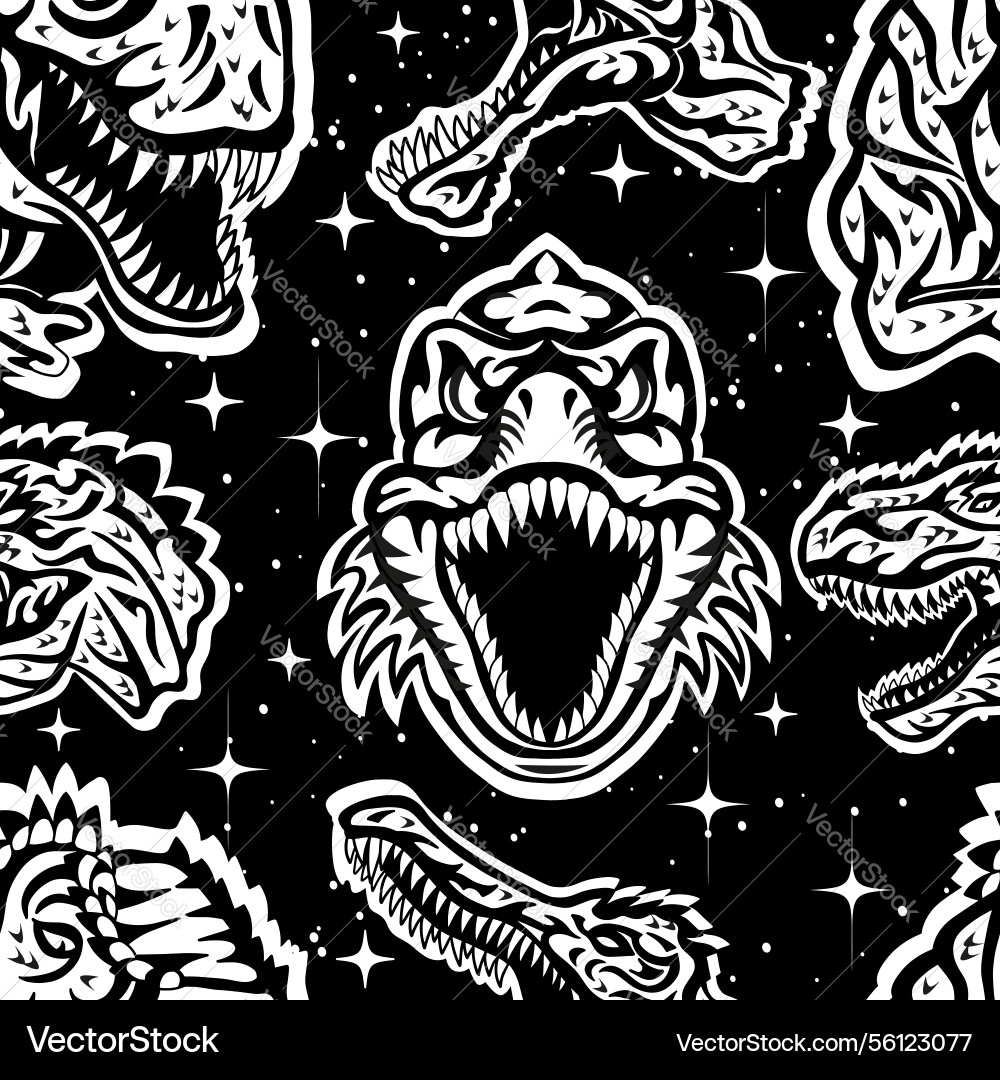 Seamless pattern with dinosaurs Seamless pattern with dinosaurs vector image