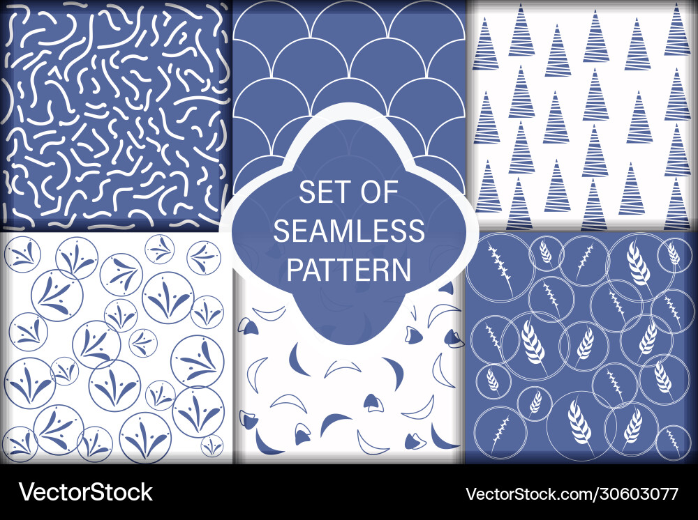 Set ornamental seamless patterns endless Set ornamental seamless patterns endless vector image