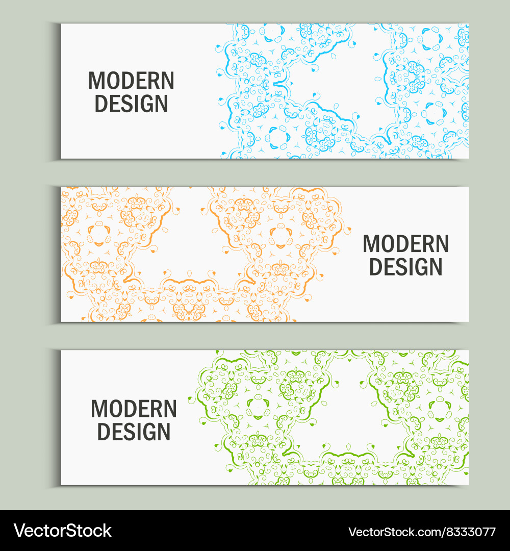 Set with abstract pattern vector image