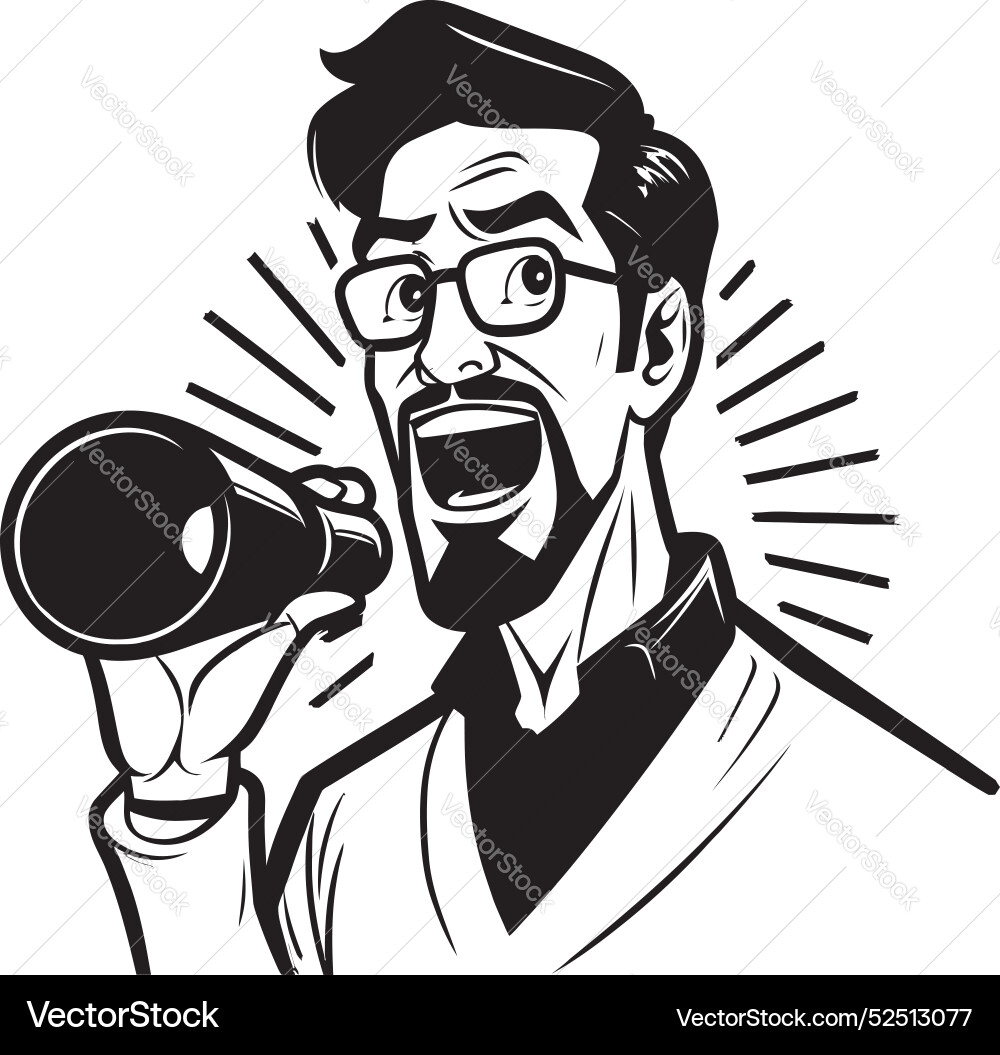 Thunder throat commanding with clarity megaphone Vector Image