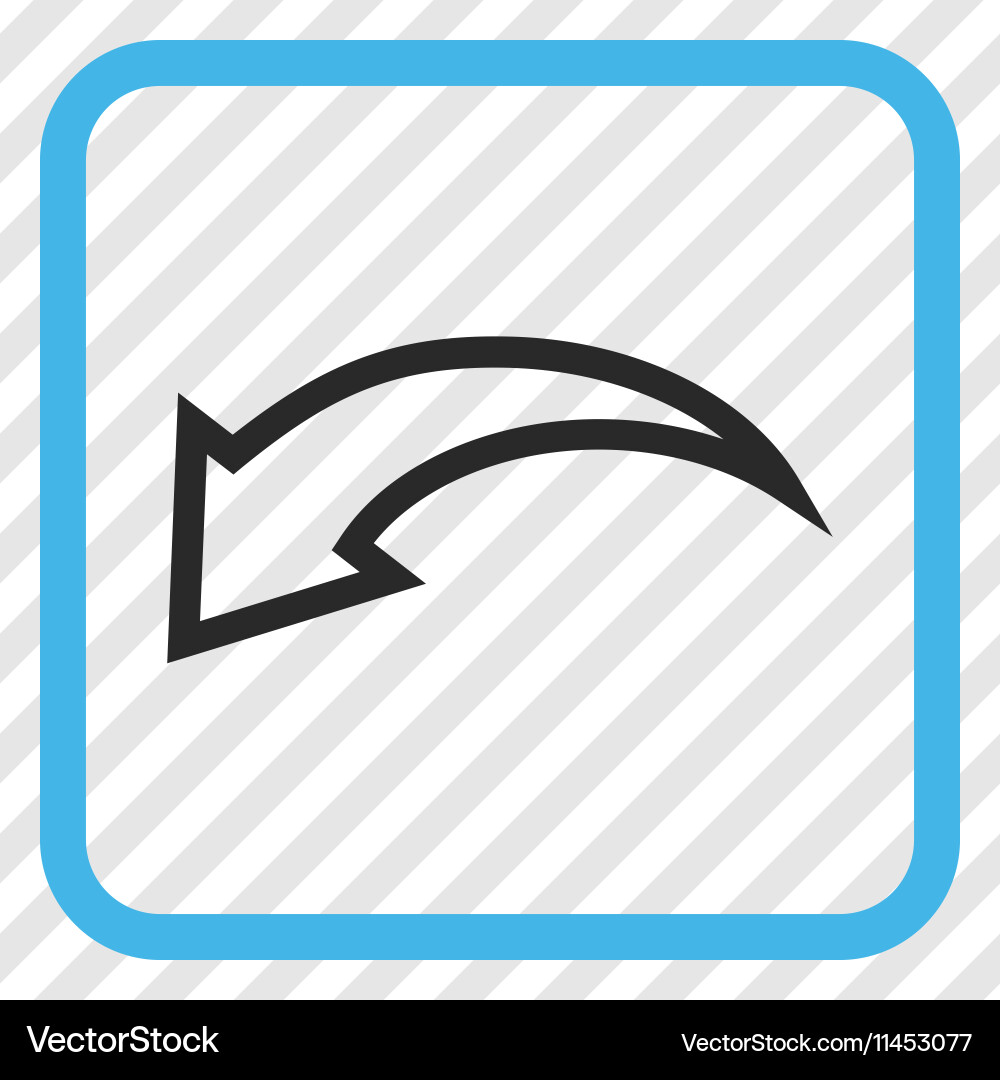 Undo icon in a frame Vector Image