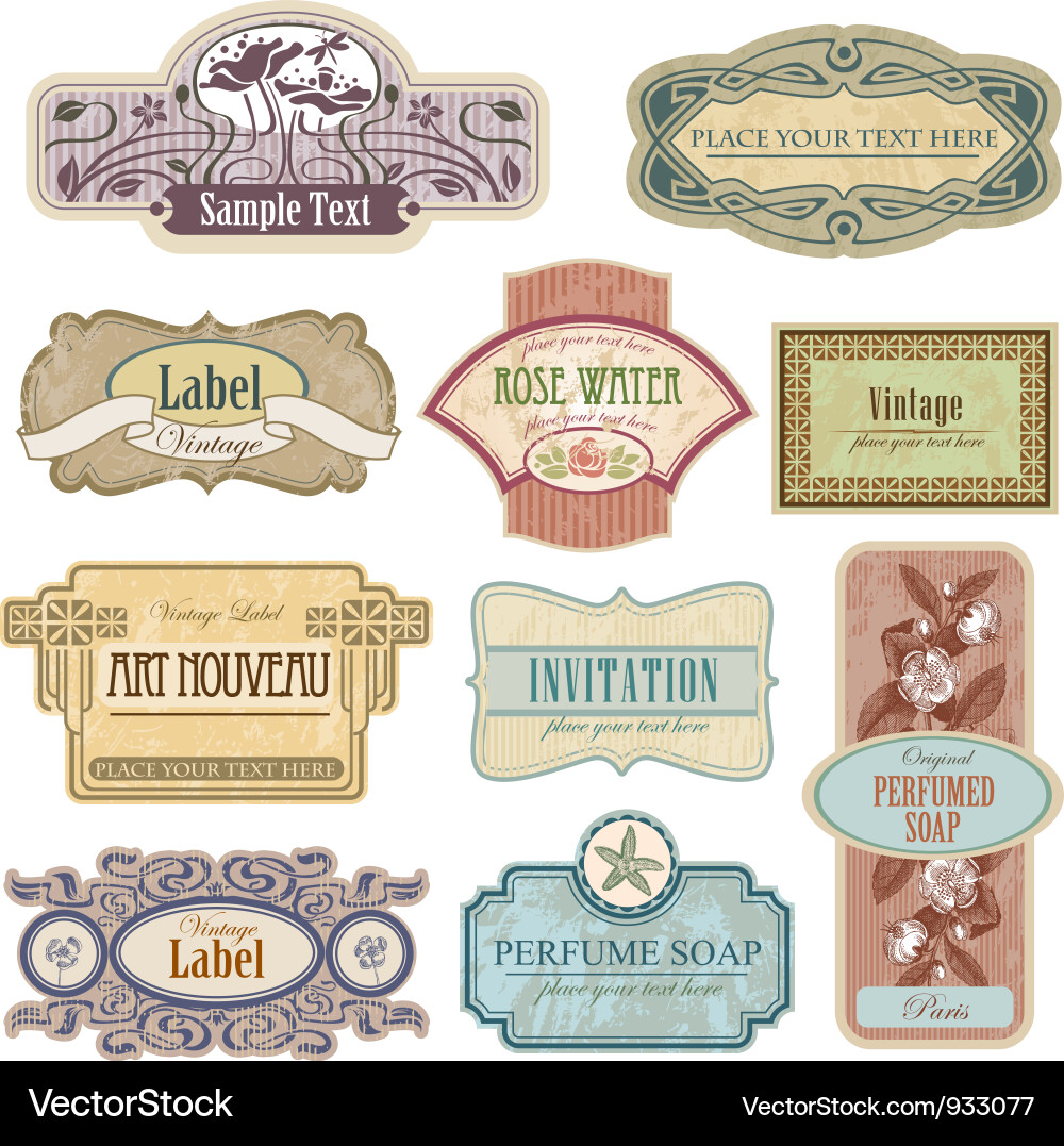 Vintage Labels Collection vector image