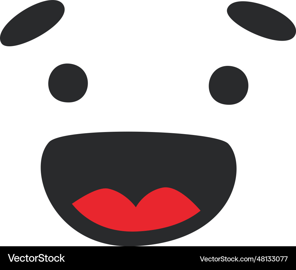 Wondering character face vector image