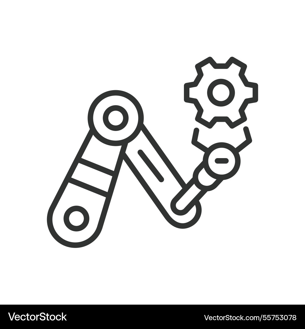 Automation icon in line design Automation icon in line design vector image