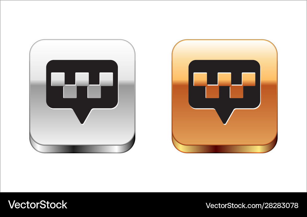 Black map pointer with taxi icon isolated on white Black map pointer with taxi icon isolated on white vector image