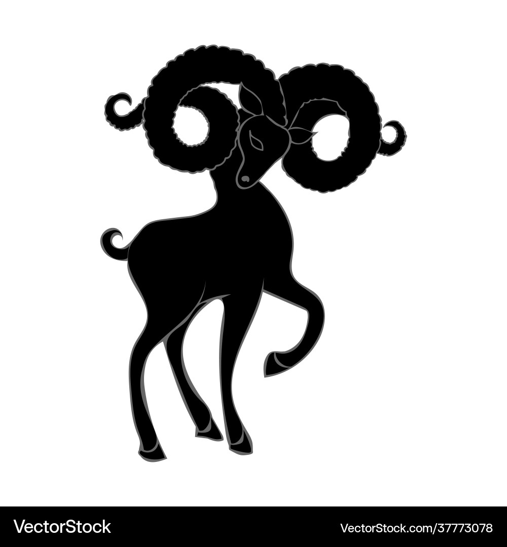 Black silhouette sheep on white background Black silhouette sheep on white background vector image