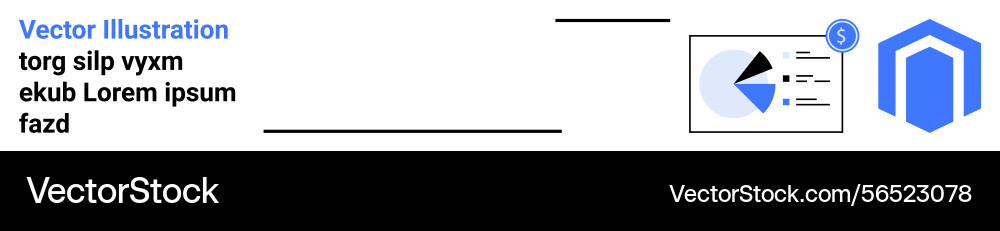 Data analytics chart with pie graph and secure Data analytics chart with pie graph and secure vector image