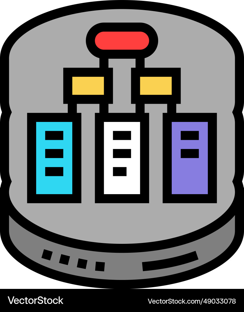 Database design color icon Database design color icon vector image