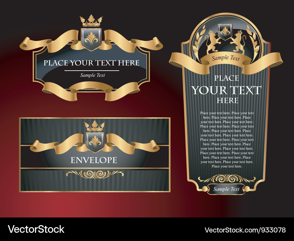 Decorative set Royalty Free Vector Image - VectorStock