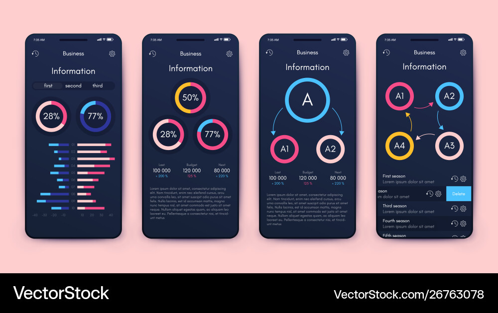 Different ui ux gui screens and flat web icons Different ui ux gui screens and flat web icons Vector Image