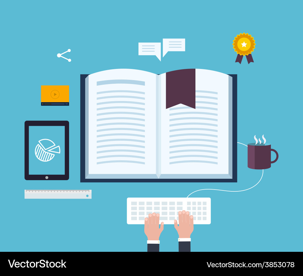 E-Learning Concepts & Icons vector image