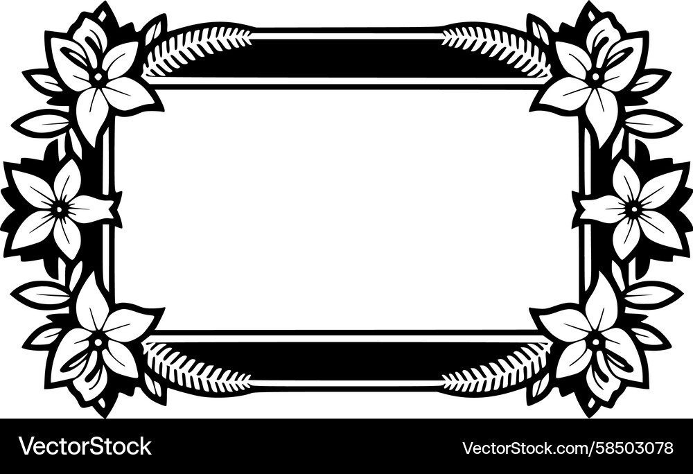 Floral Frame Border (58503078) – Royalty-Free Vector | VectorStock