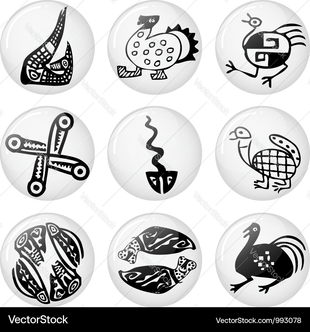 Inca Symbols and Patterns Vector Image