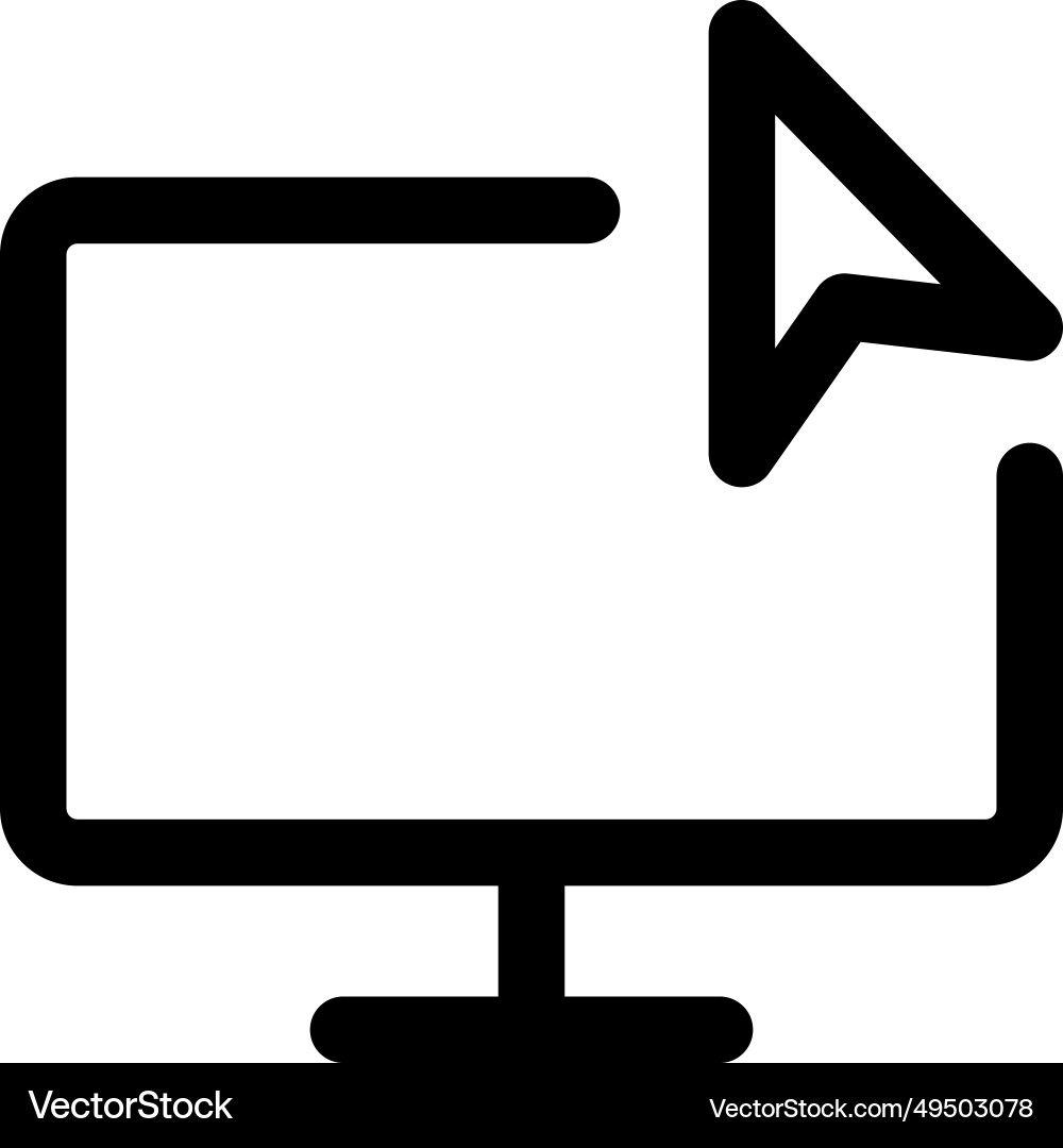 Monitor input controls the on-screen cursor vector image