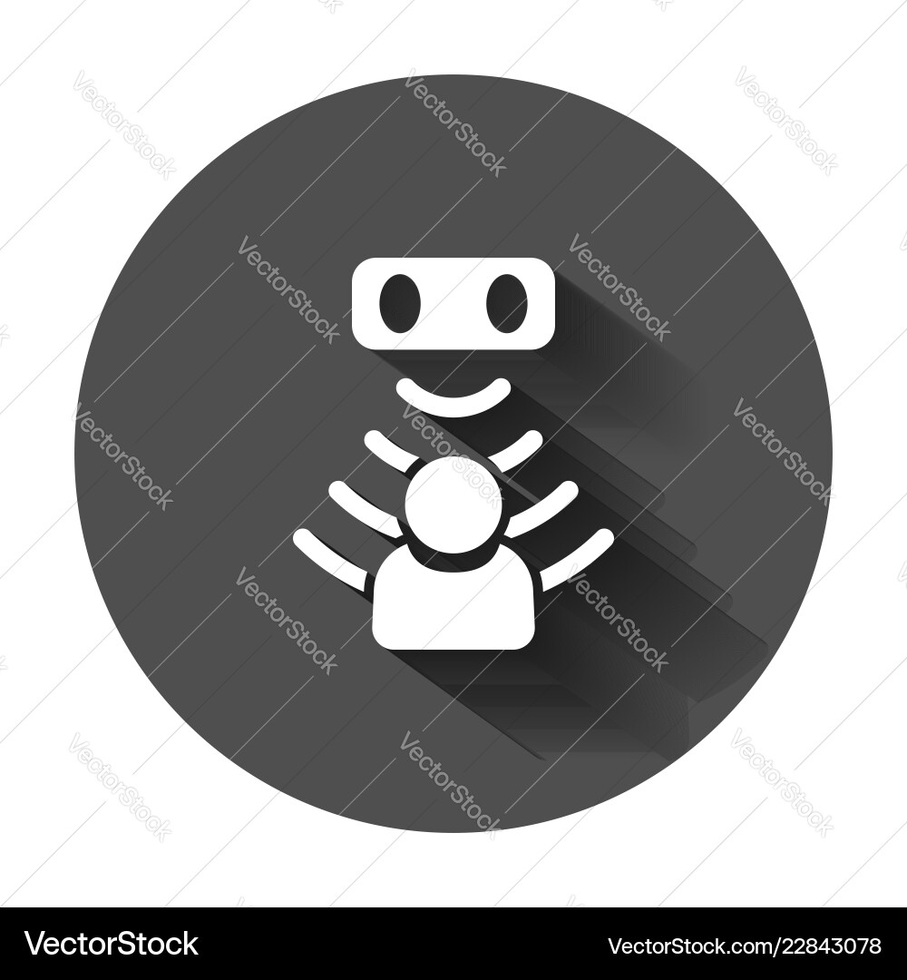 Motion sensor icon in flat style waves Motion sensor icon in flat style waves vector image