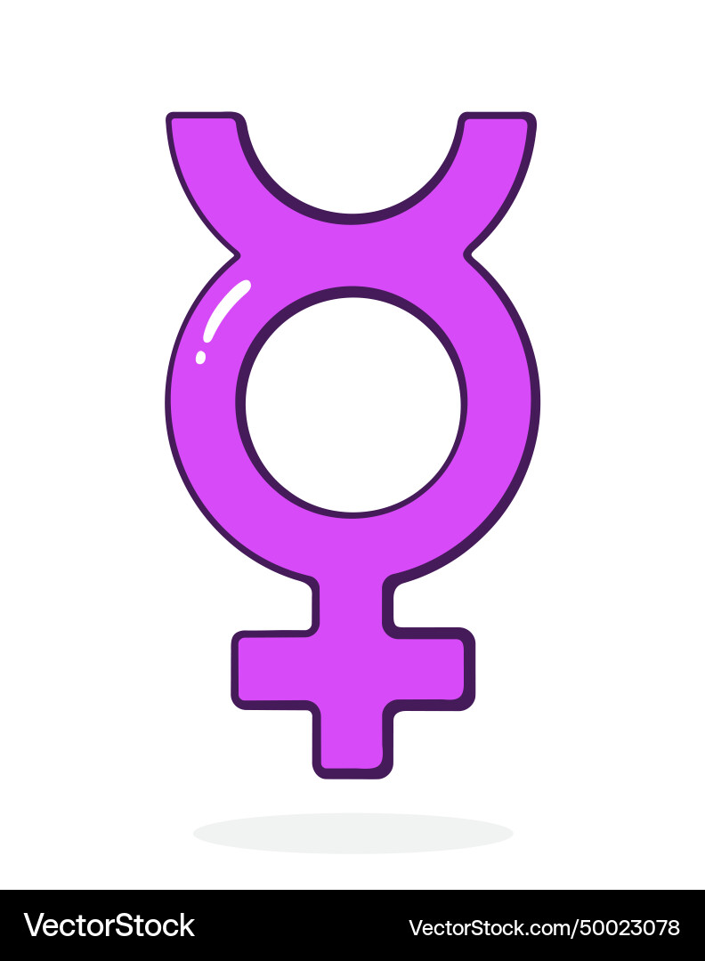 Non binary gender symbol part of lgbt community Vector Image
